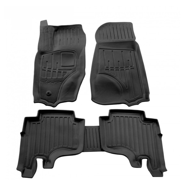 Kumi 3D matot JEEP Grand Cherokee WK 2005-2010, 5 pc. / musta / 5046085 / kohotetut reunat