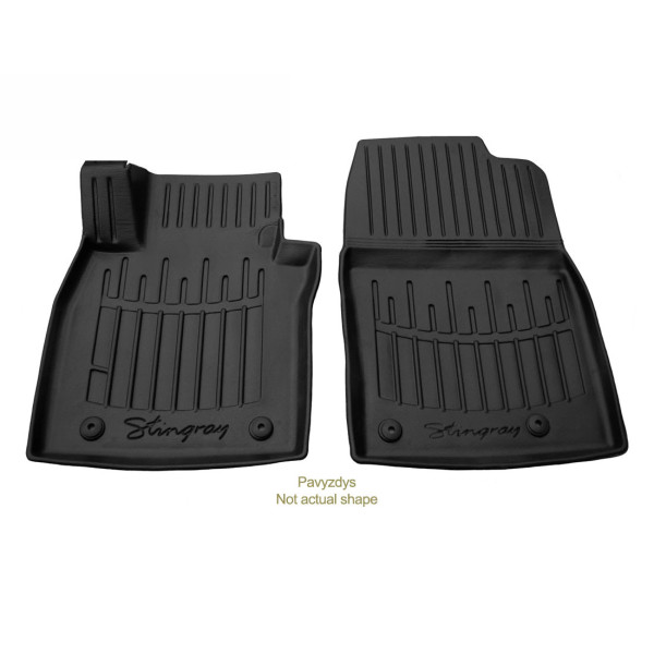 Kumi 3D matot SKODA Roomster 2006-2015, 2 pc. / musta / 5020142 / kohotetut reunat