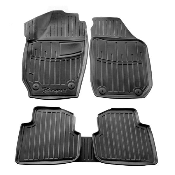 Kumi 3D matot SKODA Roomster 2006-2015, 5 pc. / musta / 5020145 / kohotetut reunat