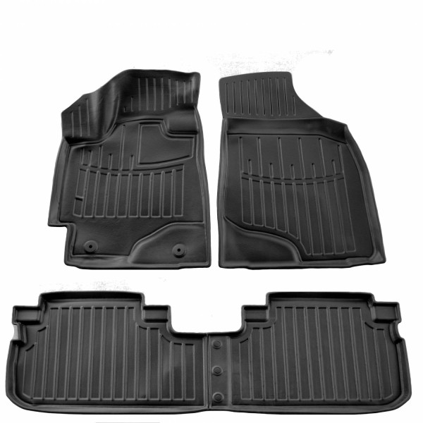 Kumi 3D matot TOYOTA Highlander XU40 2008-2013, 4 pc. / musta / 5022364 / kohotetut reunat