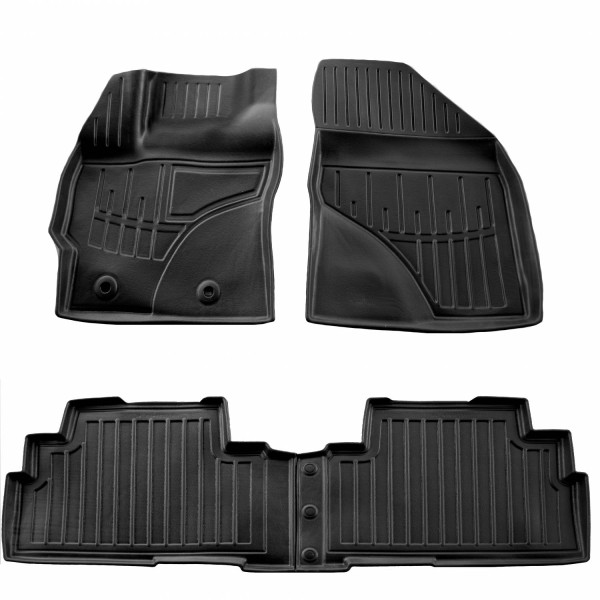 Kumi 3D matot TOYOTA Verso R20 2009-2018, 4 pc. / musta / 5022394 / kohotetut reunat