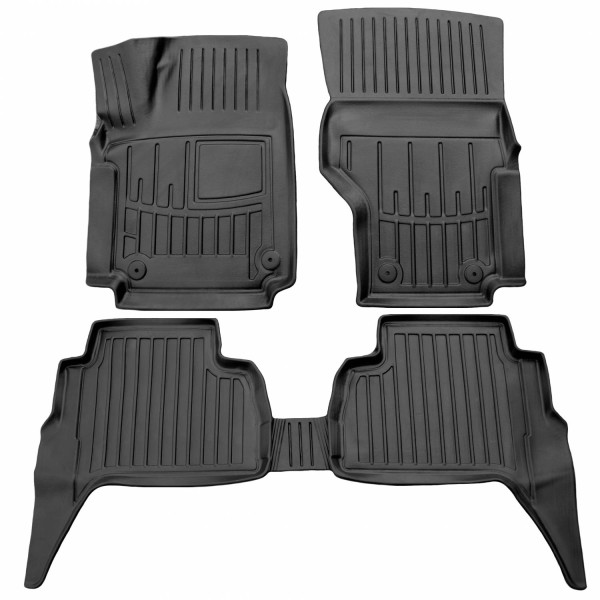 Kumi 3D matot VOLKSWAGEN Amarok 2010-2022, 5 pc. / musta / 5024415 / kohotetut reunat