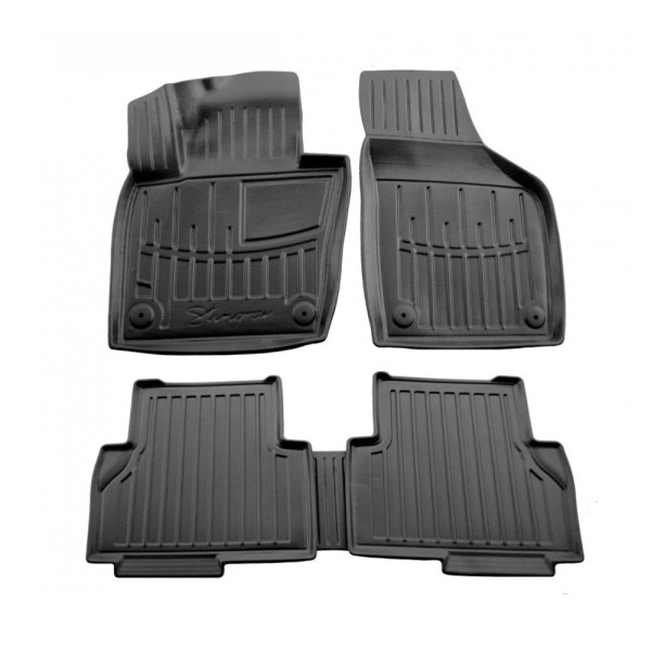 Kumi 3D matot VOLKSWAGEN Sharan II 2010-2022, 5 pc. / musta / 5024365 / kohotetut reunat